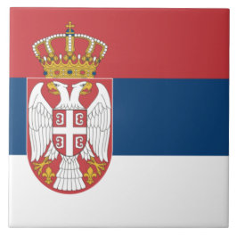 Serbische Flagge Fliese
