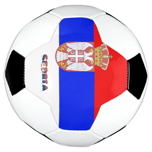 Serbische Flagge Fußball (Gedreht)