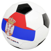 Serbische Flagge Fußball (Dreiviertel)