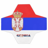 Serbische Flagge Fußball (Flach)