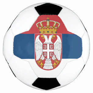 Serbische Flagge Fußball