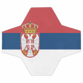 Serbische Flagge Fußball (Flach)