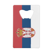 Serbische Flagge Geldbeutel Flaschenöffner (Vorderseite)