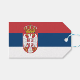 Serbische Flagge Geschenkanhänger