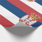 Serbische Flagge Geschenkpapier (Ecke)