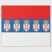 Serbische Flagge Geschenkpapier (Flach)