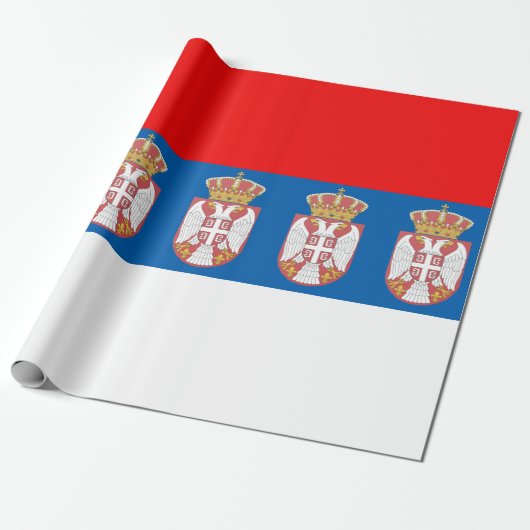 Serbische Flagge Geschenkpapier (Ungerollt)