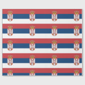 Serbische Flagge Geschenkpapier (Flach)