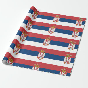 Serbische Flagge Geschenkpapier