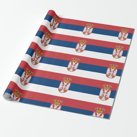Serbische Flagge Geschenkpapier (Ungerollt)