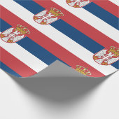 Serbische Flagge Geschenkpapier (Ecke)