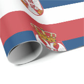 Serbische Flagge Geschenkpapier (Rolleneckpunkt)