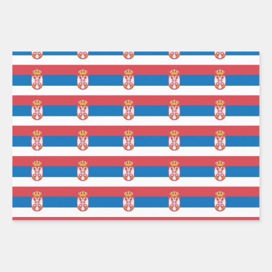 Serbische Flagge Geschenkpapier Set (Vorderseite 2)