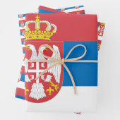 Serbische Flagge Geschenkpapier Set (Beispiel)
