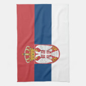 Serbische Flagge Geschirrtuch (Vertikal)