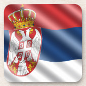 Serbische Flagge Getränkeuntersetzer (Vorderseite)