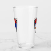 Serbische Flagge Glas (Rechts)