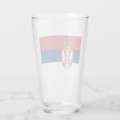 Serbische Flagge Glas (Rückseite)