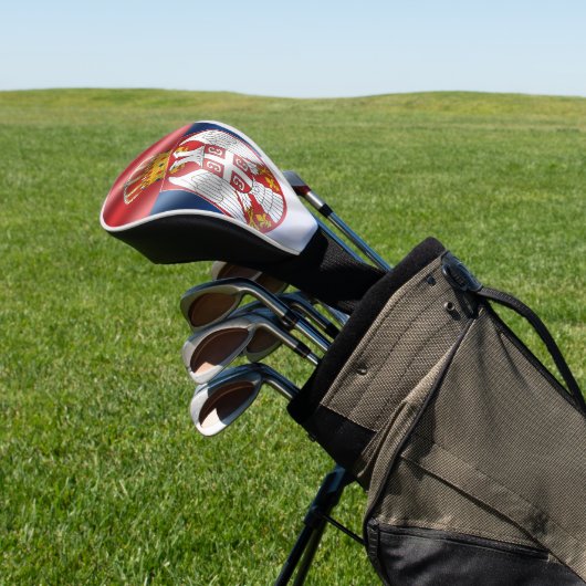 Serbische Flagge Golf Headcover (In SItu)