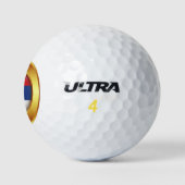 Serbische Flagge Golfball (Logo)