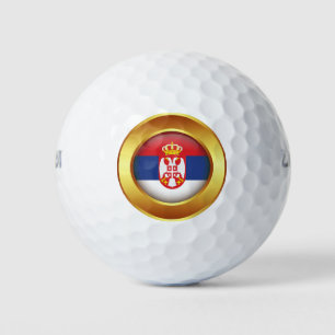 Serbische Flagge Golfball