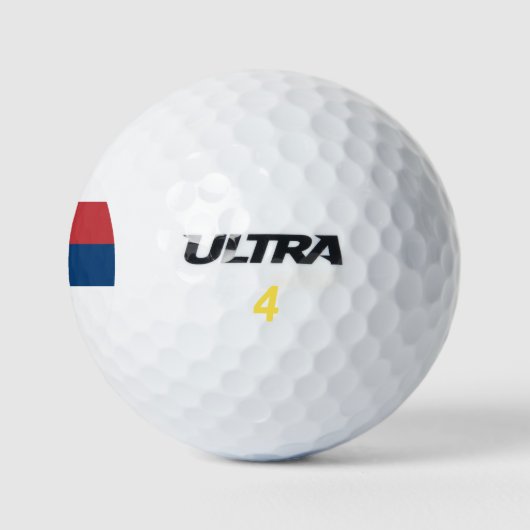 Serbische Flagge Golfball (Logo)