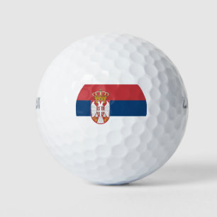 Serbische Flagge Golfball