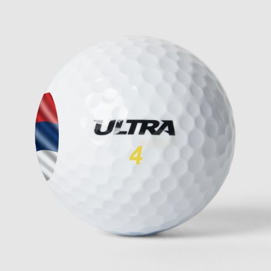 Serbische Flagge Golfball (Logo)