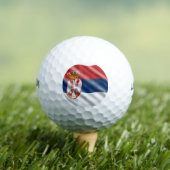 Serbische Flagge Golfball (Insitu T-Shirt)