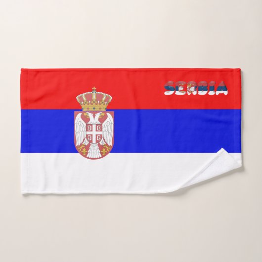 Serbische Flagge Handtuch (Handtuch)