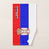Serbische Flagge Handtuch (Handtuch)
