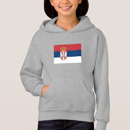Serbische Flagge Hoodie (Vorderseite)