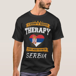 Serbische Flagge I Serbien Flaggenstaat I Urlaub I T-Shirt