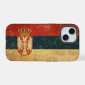 Serbische Flagge iPhone 15 Hülle (Rückseite (Horizontal))