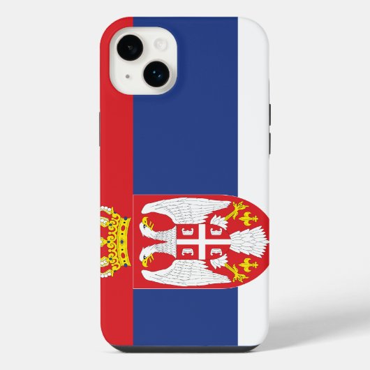 Serbische Flagge iPhone Hülle (Rückseite)