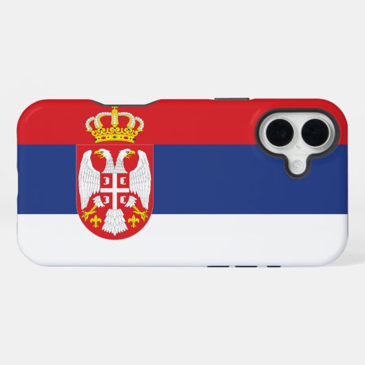 Serbische Flagge iPhone Hülle (Rückseite (Horizontal))