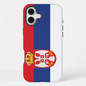 Serbische Flagge iPhone Hülle (Rückseite)