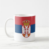 Serbische Flagge Kaffeetasse (Links)