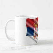 Serbische Flagge Kaffeetasse (Links)