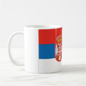 Serbische Flagge Kaffeetasse (Links)