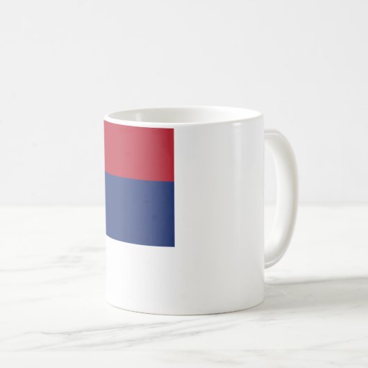 Serbische Flagge Kaffeetasse (VorderseiteRechts)