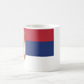 Serbische Flagge Kaffeetasse (Mittel)
