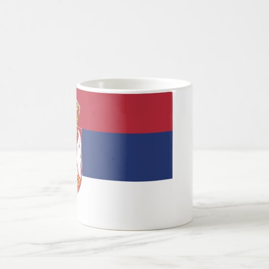 Serbische Flagge Kaffeetasse (Mittel)