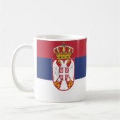 Serbische Flagge Kaffeetasse (Links)