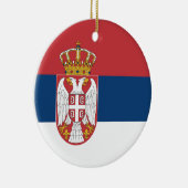 Serbische Flagge Keramik Ornament (Rechts)
