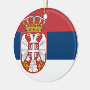 Serbische Flagge Keramik Ornament