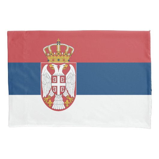 Serbische Flagge Kissenbezug (Vorderseite)