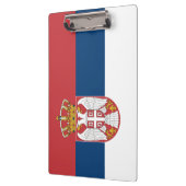 Serbische Flagge Klemmbrett (Links)