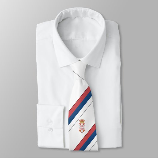 Serbische Flagge Krawatte (Gebunden)