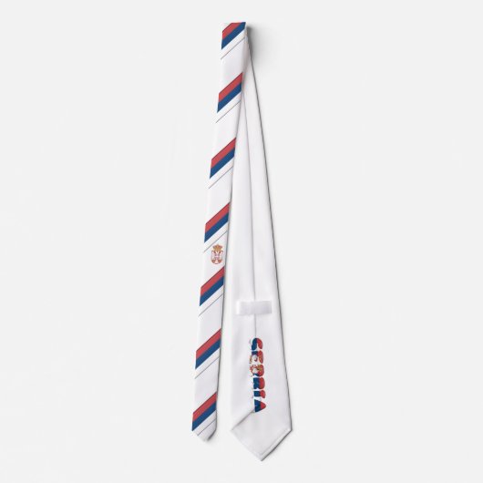 Serbische Flagge Krawatte (Rückseite)